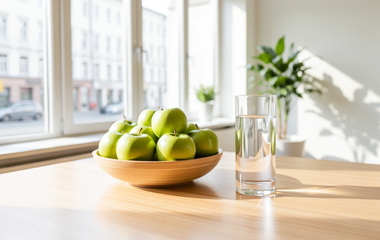Frisches Obst in einer modernen Beratungsumgebung